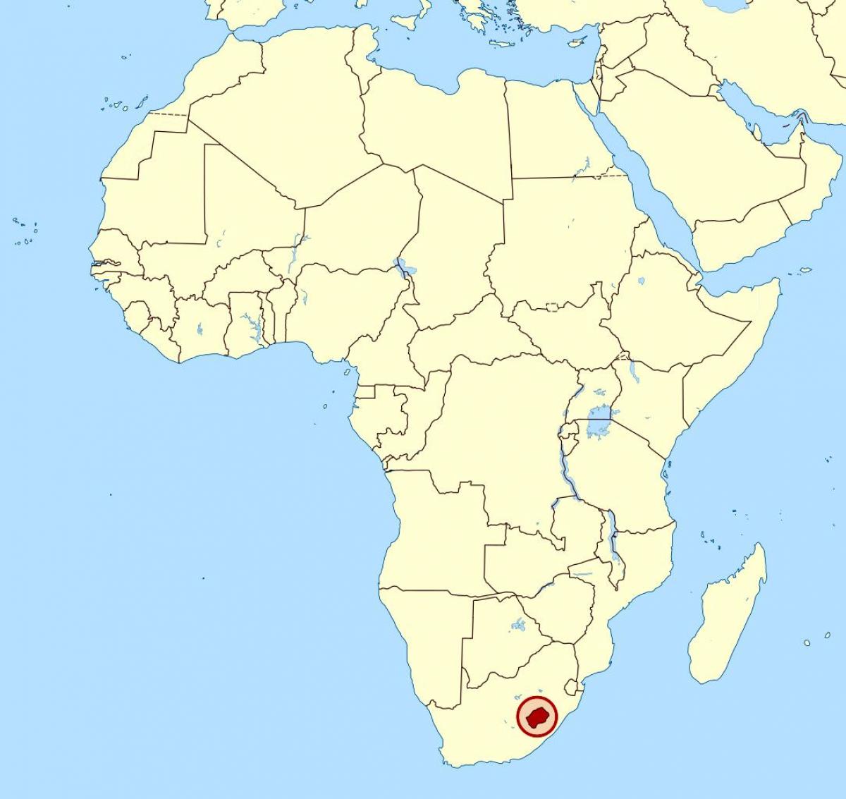 ლესოტო აფრიკის რუკა